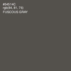 #54514C - Fuscous Gray Color Image
